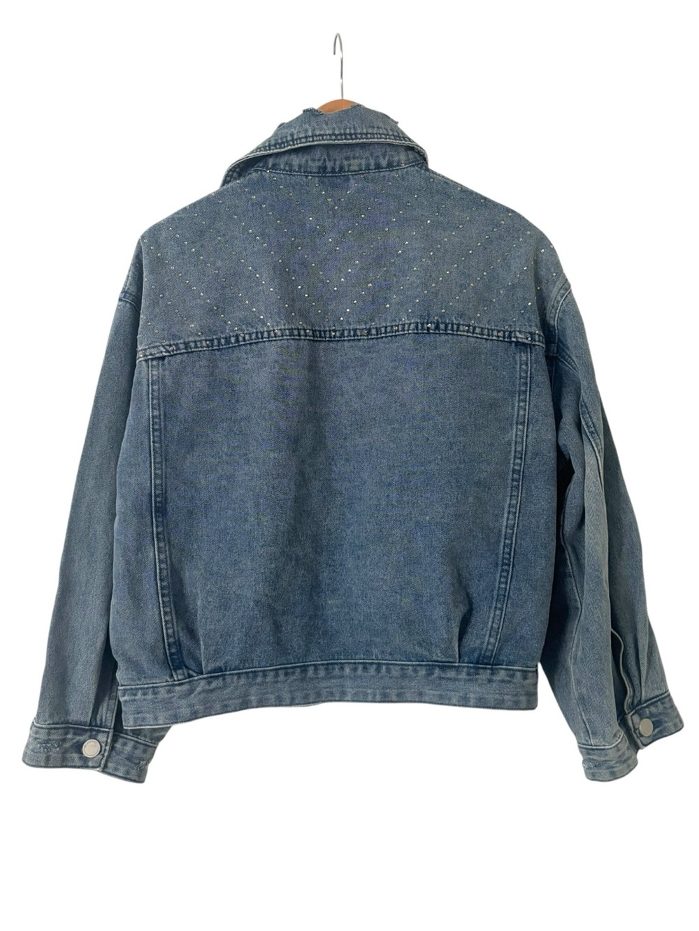 Blank NYC Rhinestone Embellished Denim Jacket - Picture 3 of 4